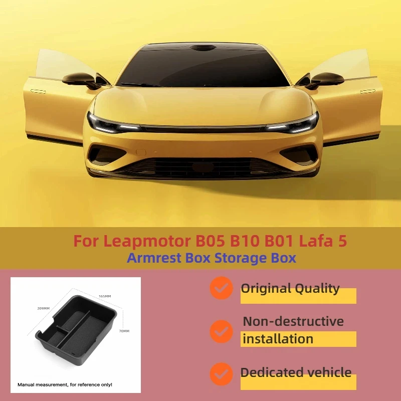 For Leapmotor B05 B10 B01 Lafa 5 Armrest Box Storage Box Central Console Divider Organizer Tray Car Interior Accessories