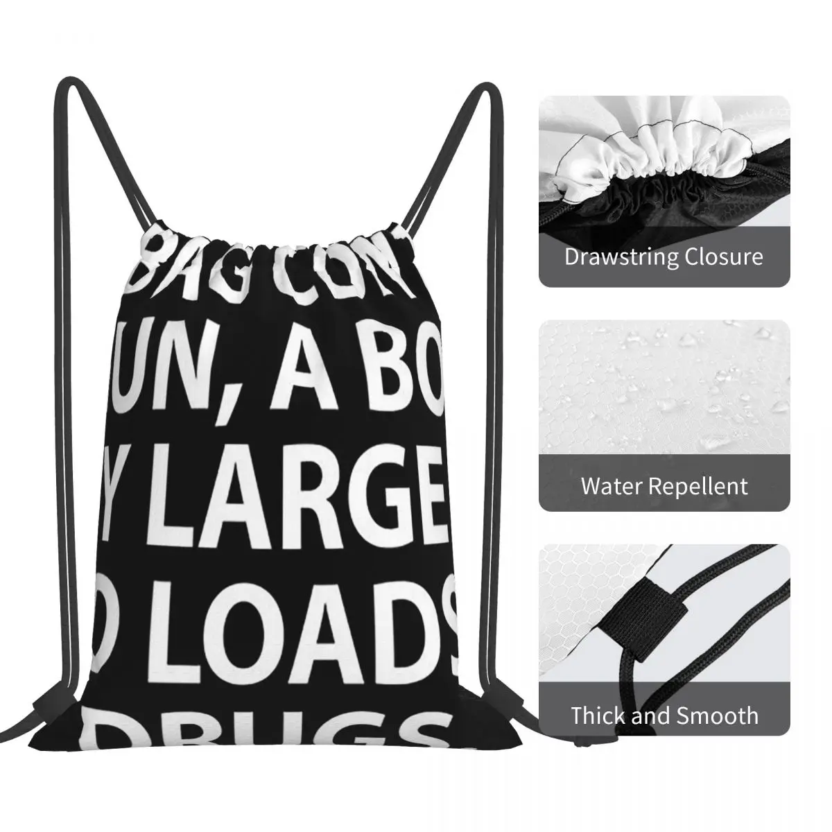 Funny Handbags Design. Backpacks Fashion Portable Drawstring Bags Shoes Bag Book Bags For Man Woman School