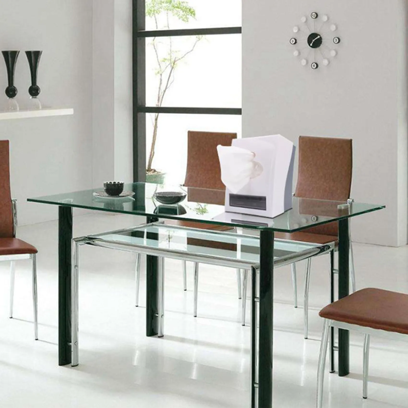 BAAU 2X Table Top Restaurant Tissue Dispenser Napkin And Toothpick Holder Paper Roll Holder For Hotel