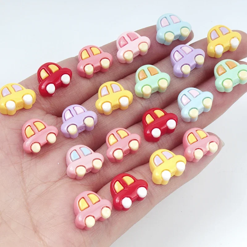 30Pcs/300pcs Kawaii Cartoon Car Scrapbooking Resin Patch Charms for DIY Making Earrings Phone Case Decoration Water Cup Sticker
