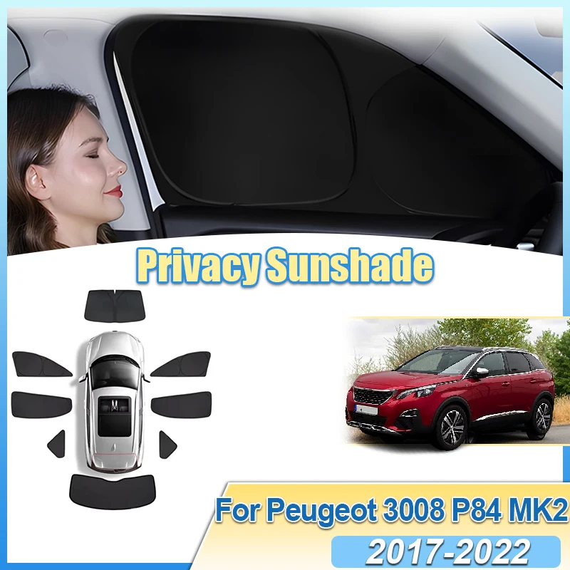 for-peugeot-3008-p84-mk2-2017-2022-car-sunshade-windshield-visor-anti-uv-sun-protection-side-window-pad-privacy-auto-accessories