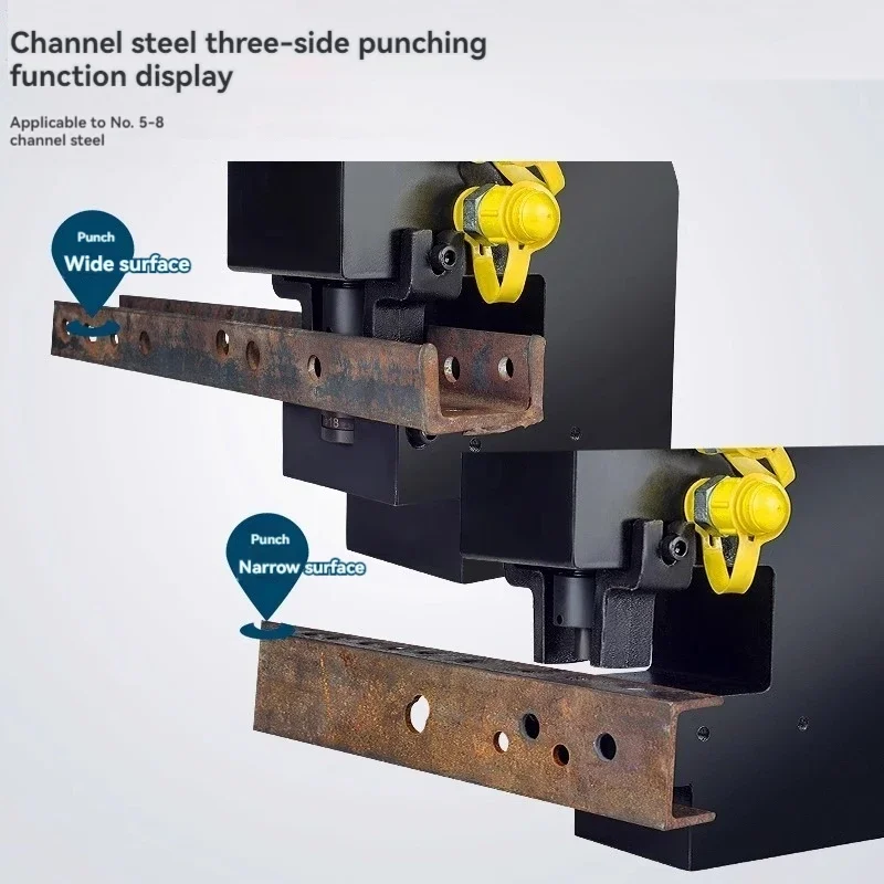New Hydraulic Punching Machine Angle Iron Steel Channel Side Aluminum/copper Row I-beam
