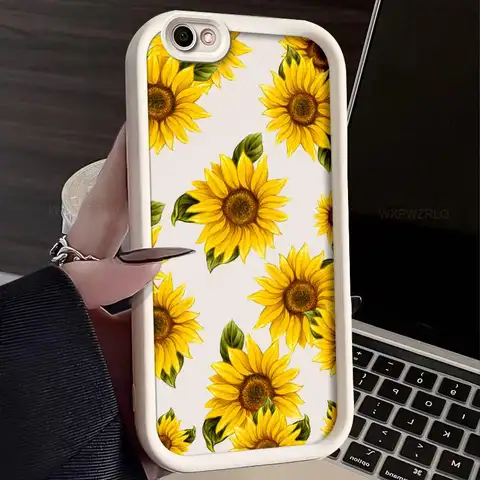 Sunflower Painted Phone Case For vivo V5 Lite V5S Y67 Soft Silicone Shockproof Protective Cover