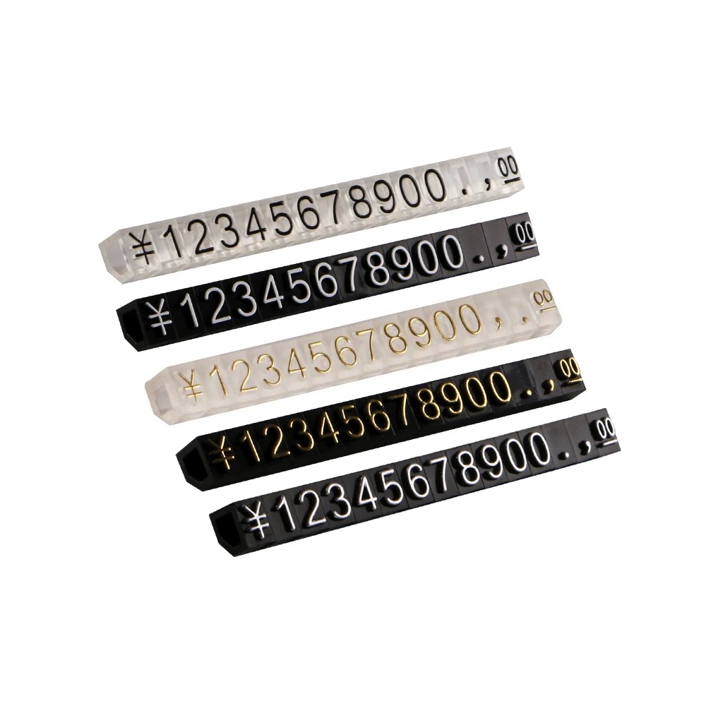 4 x 6 mm Preisschilder, Nummer, Nullpreis, kombiniertes Etikett, Buchstabenwürfel, Stick 24, Alphabet für Waren, Schmuck, Theke, Display-Schild – Detail 2