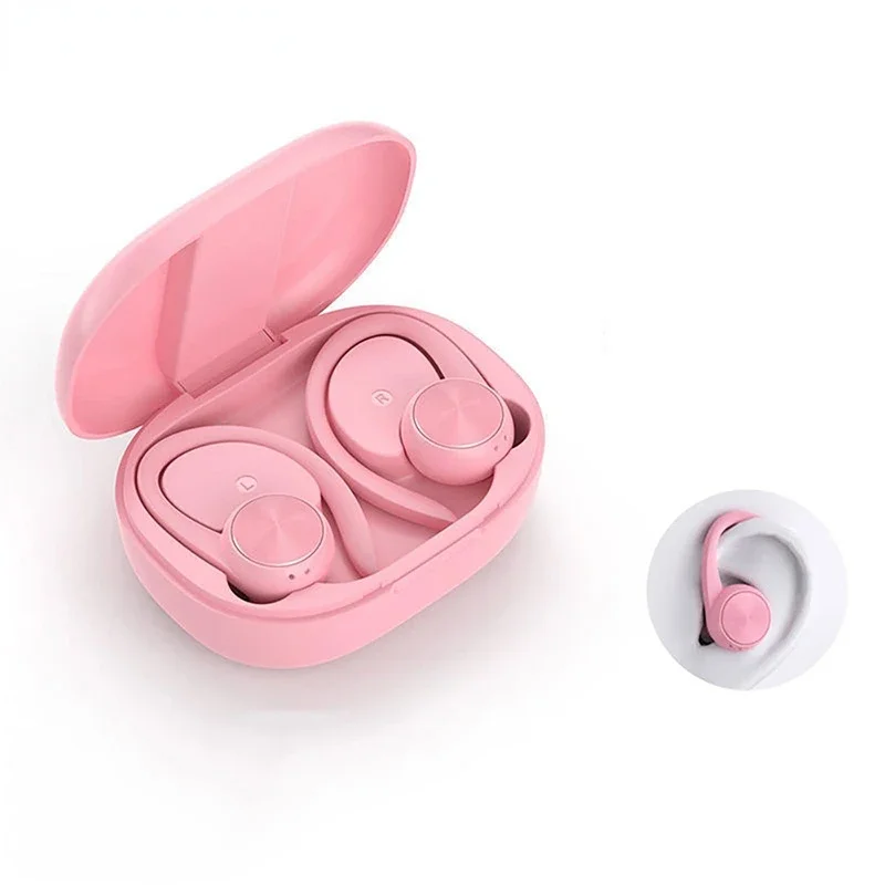 J92 TWS Wireless Bluetooth Earphones 5.0 In-ear Stereo Active Noise Reduction Headphones Hooks Ear Sports Waterproof Headsets