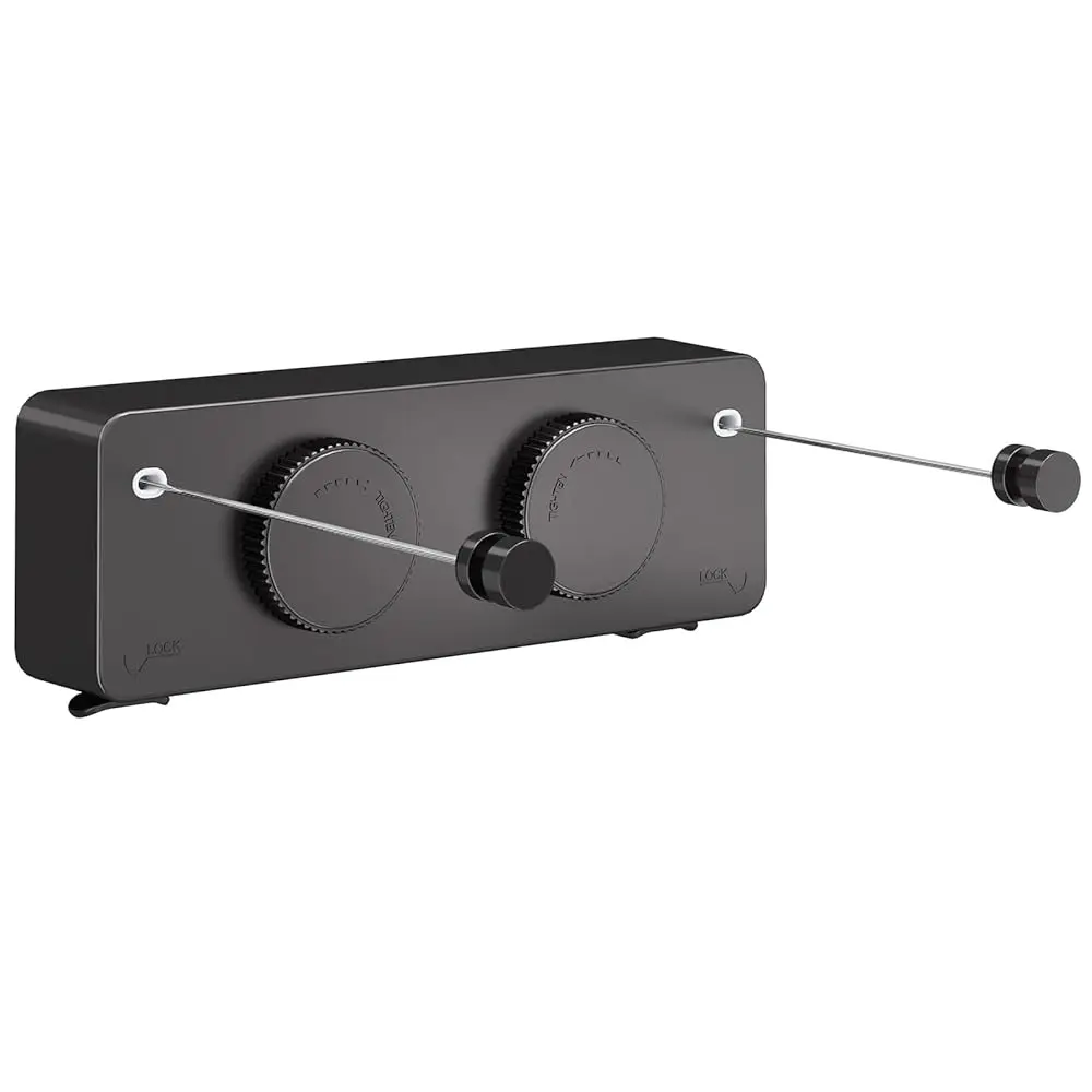 

Free ShippingRetractable Clothesline, Anti-Sag Adjustable Knob Heavy-Duty Clothes Line for Indoors/Outdoors with 2 * 13.8ft Stai