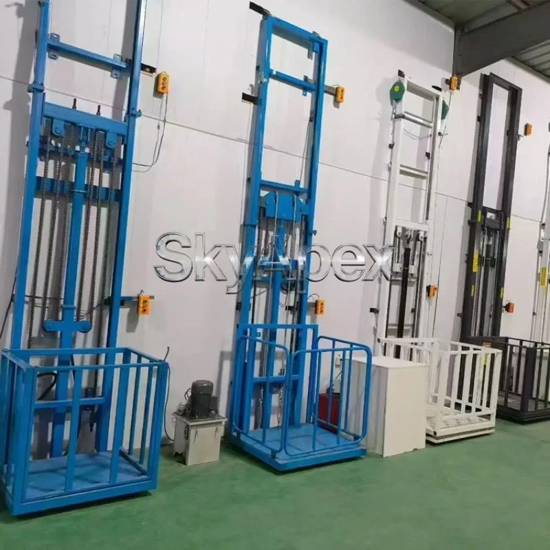 Hydraulic Freight Elevator Guide Rail Type Lifting Platform Simple Small Anti‑fall Electric Lift For Factory Warehouse