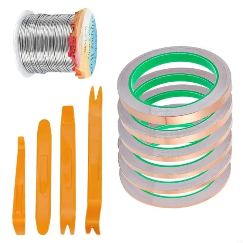 

Stained Glass Set 6Rolls Copper Foil Tape 65.62ft Long Flexible Solder Roll For Decorating Window And Art Craft Project HX6C