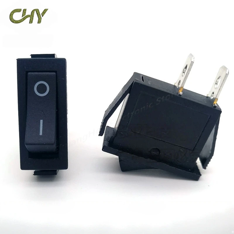 1-10Pcs/Lot Factory Direct Ship Switch 2 Pin 2 Gear KCD3 Black 16A 250V 13.5*31mm Electric Hot Pot Warping Switch