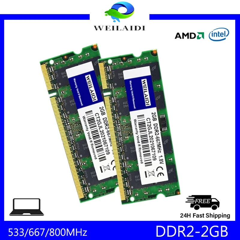 Memoria Ram DDR2 2GB 4GB PC2-6400S 800MHz PC2-5300S 667MHZ 200PIN 1.8V Non-ECC SO-DIMM Desktop Laptop Memory CL5 Dual Channel