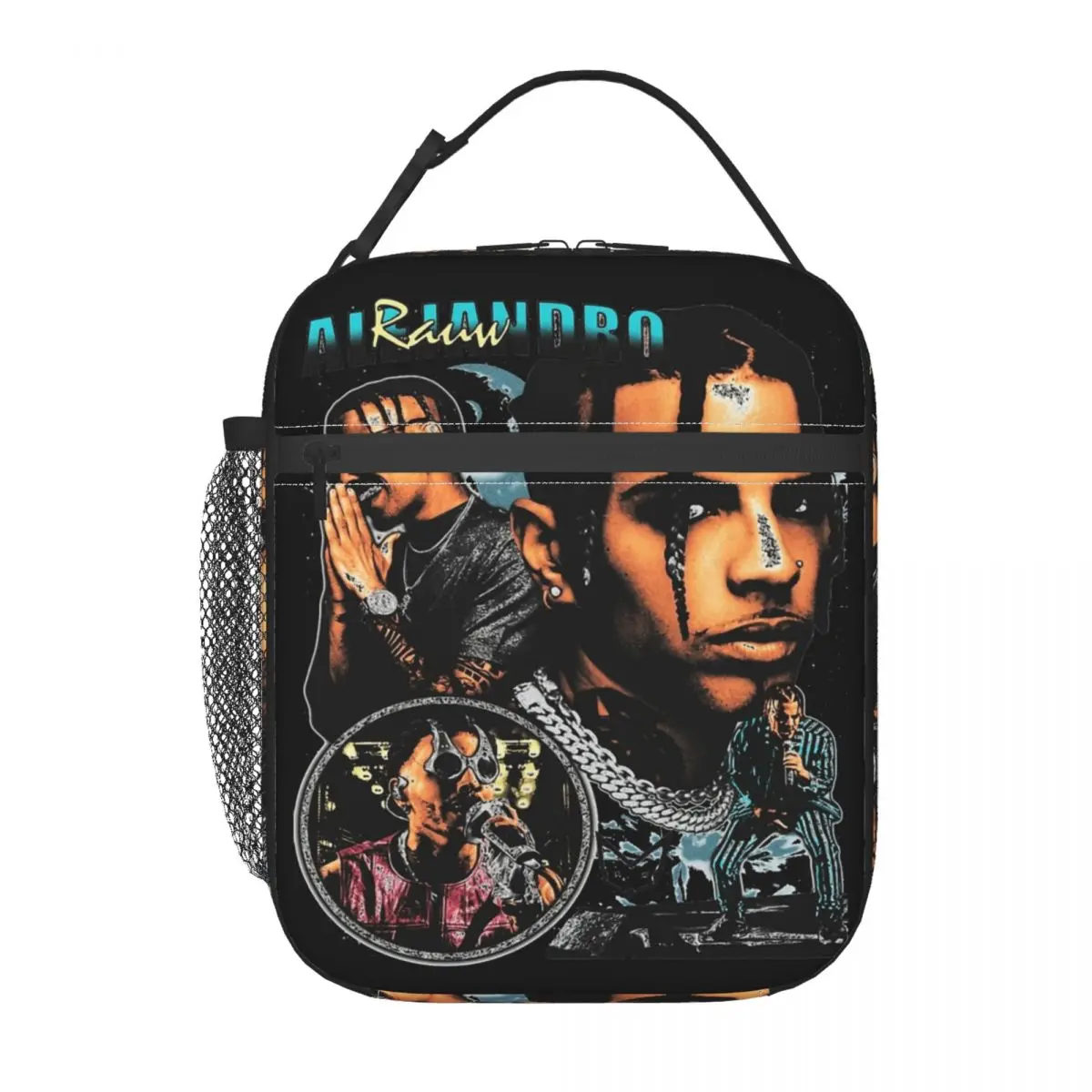 Rauw Alejandro Vintage Bootleg Insulated Lunch Bag Portable Meal Container Thermal Bag Tote Lunch Box Beach Picnic Men Women view 3