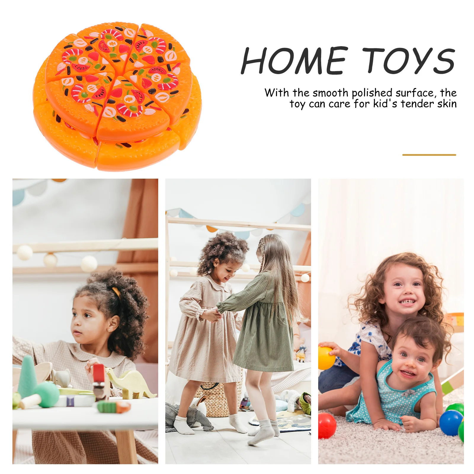 2 قطعة قطع البيتزا محاكاة اللعب التعليمية للأطفال تطوير التنسيق بين اليد والعين الإبداع الخيال المحمولة