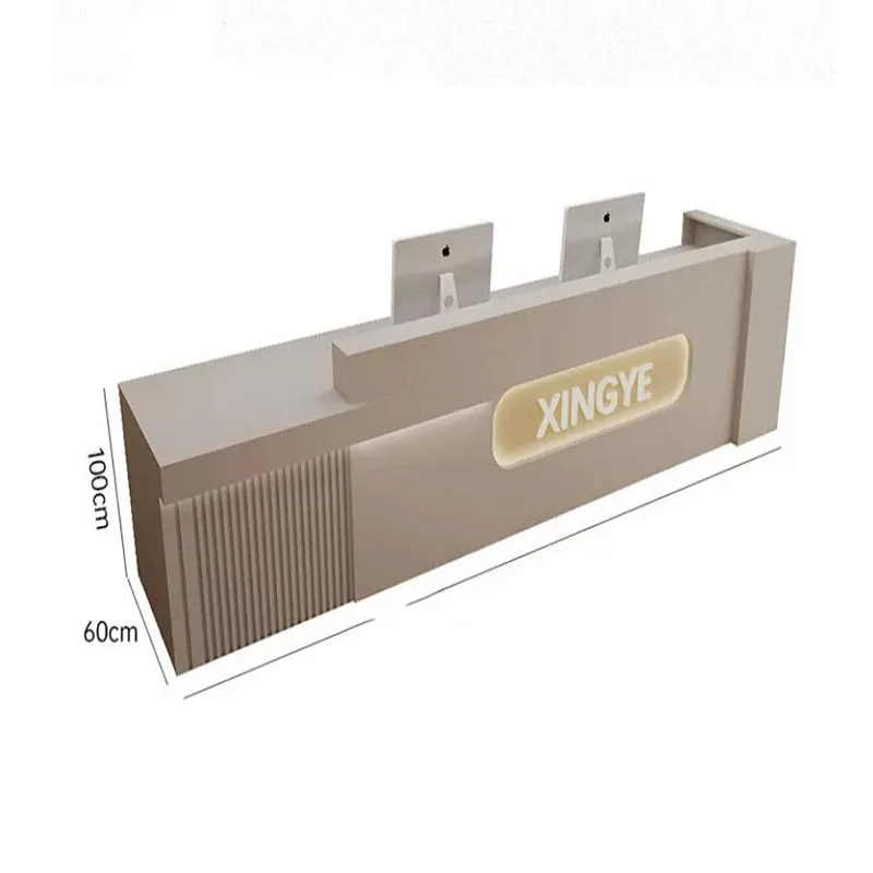 Italian Modern Reception Desk Luxury Vintage Beauty Display Nordic Reception Desk Salon Trendy Bancone Commercial Furniture