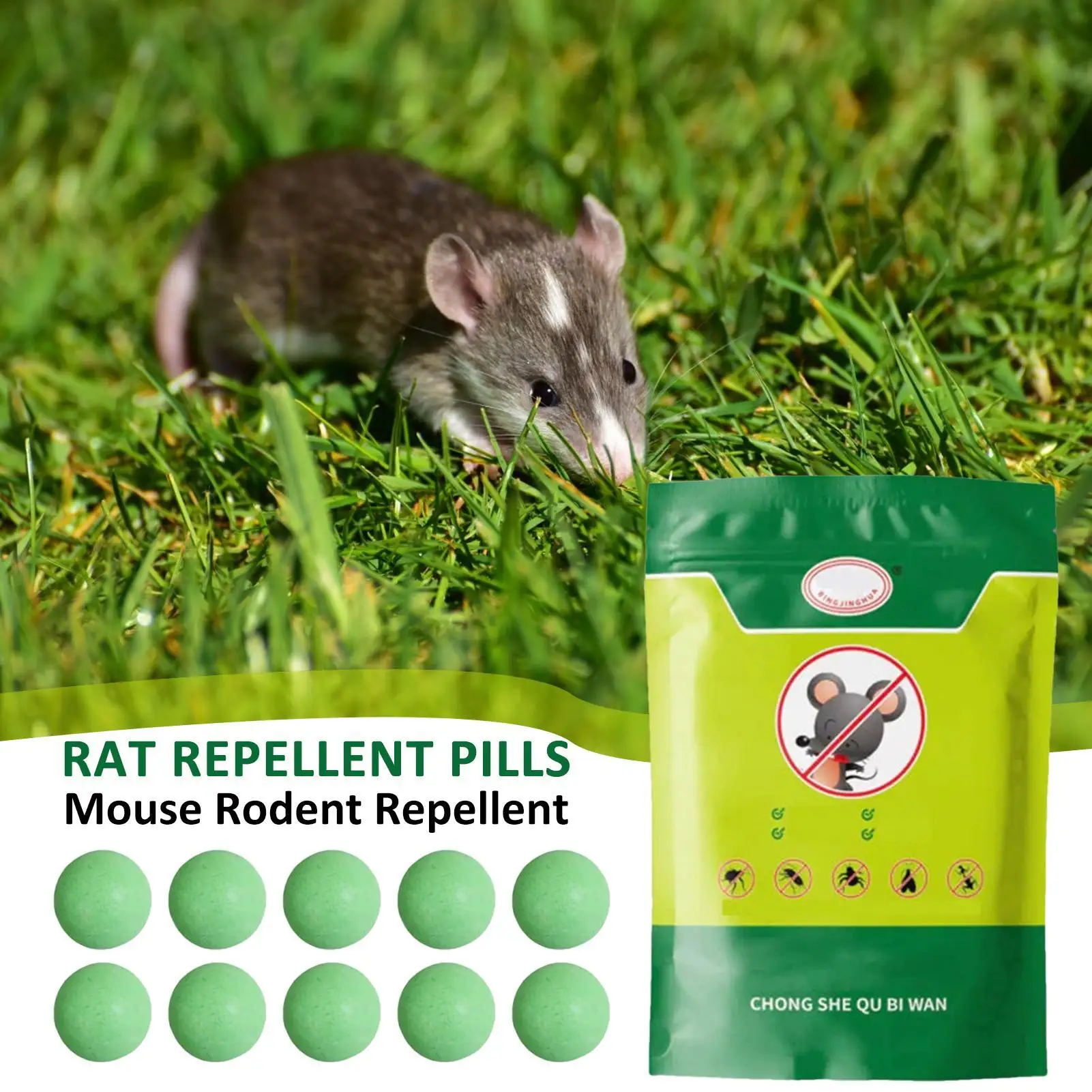 Rodent Repellent Pills Everyday Anti-Rat Indoor Furniture Protection Safe harmless Emits easy to use Drive away rodents Pills