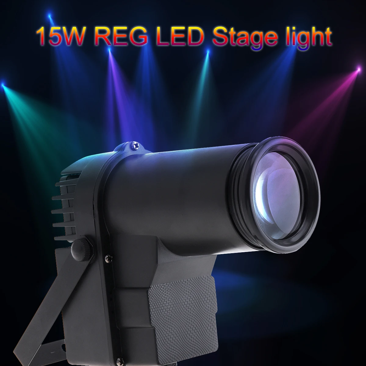 Projecteur de Scène à Faisceau Lumineux LED RGBW, 15W, 4 en 1, DMX, Documents Complets, 6 Canaux, pour DISCO KTV, Effet d\'Éclairage DJ