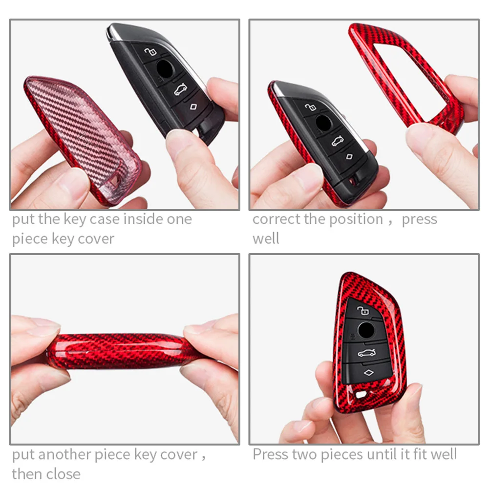Carbon Fiber Remote Key Fob Cover Shell For BMW 2 Series M240i G42 2021+ For M2 G87 2023+
