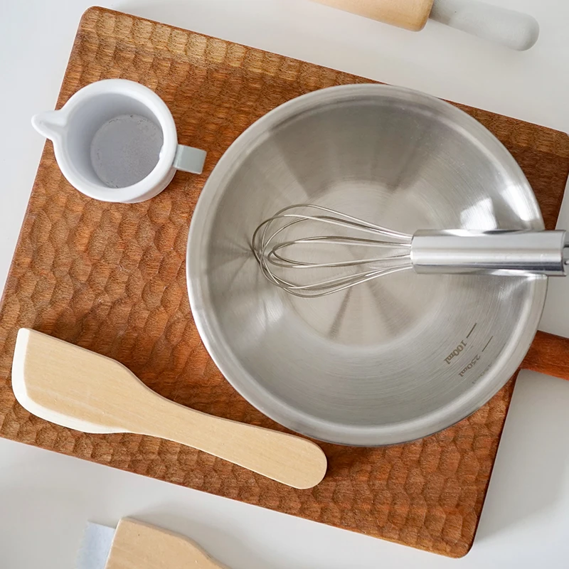 木製ごっこ遊びキッチンおもちゃモンテッソーリ調理おもちゃロールプレイキッチンアクセサリー教育玩具子供のための家の学習