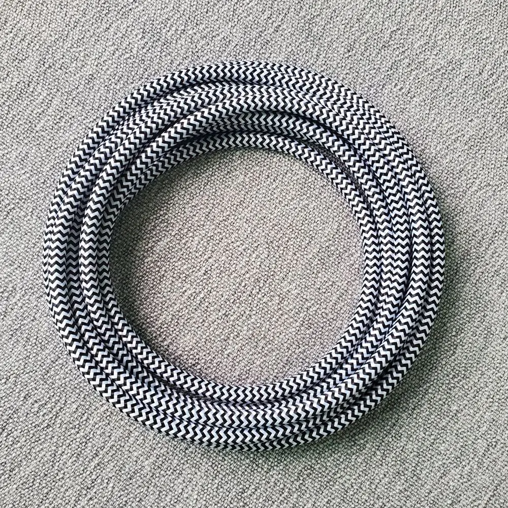 250V 2 Core 3 Core 0.75 Elektrische Draad Vintage Doek Stof Bedekt Lichtsnoeren Strand Koperdraad Flexibele Kabel