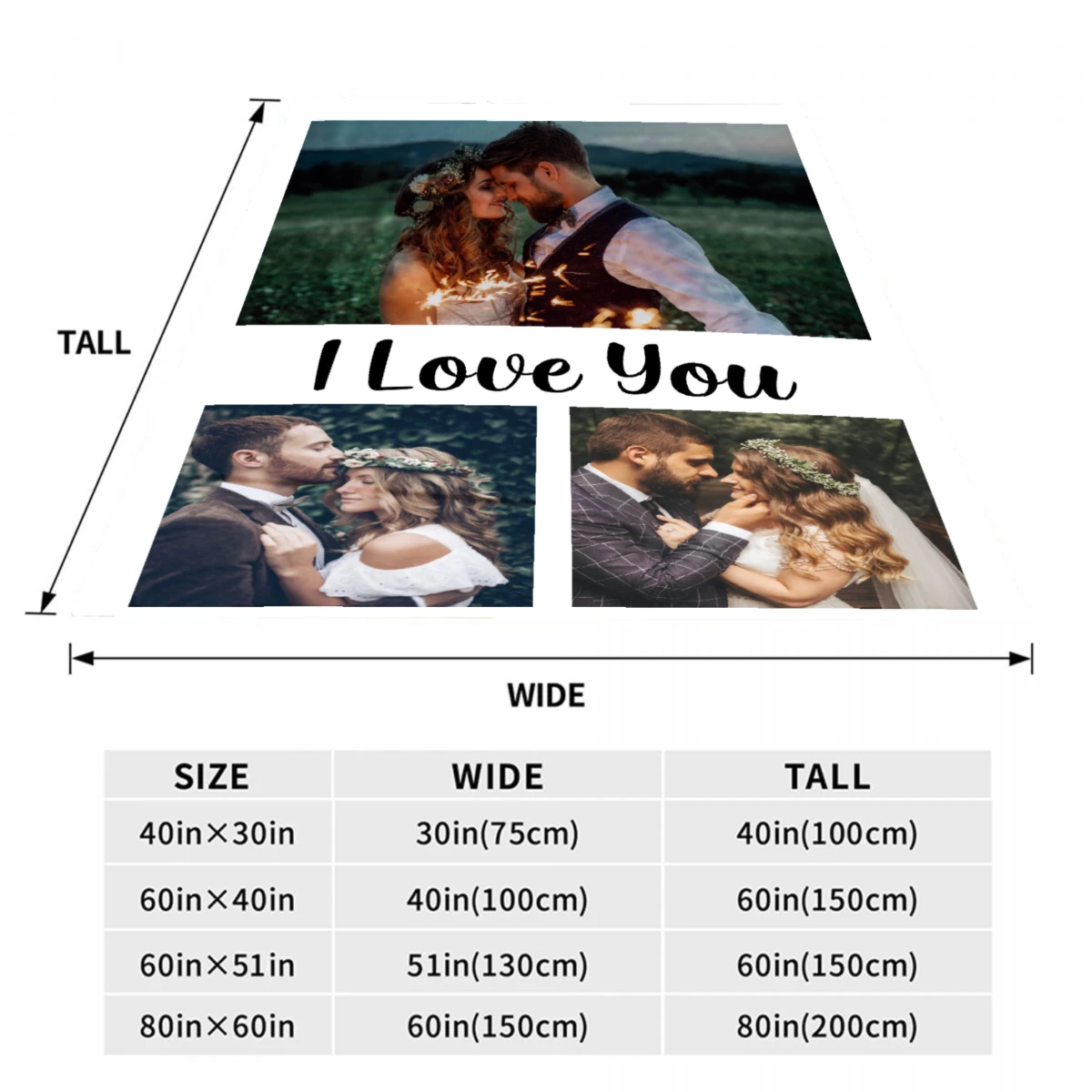 Custom Photo Flannel Blanket - Personalized Image Print, Soft & Cozy for All Seasons, Perfect Gift for Family & Friends