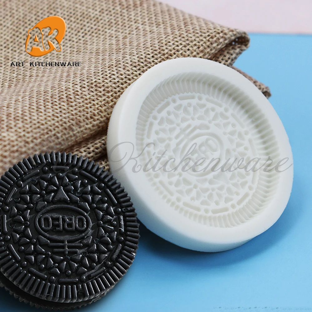 3D OREO Cookies Design Silicone Mold DIY Fondant Chocolate Mould Handmade Clay Model Cake Decorating Tools Baking Accessories