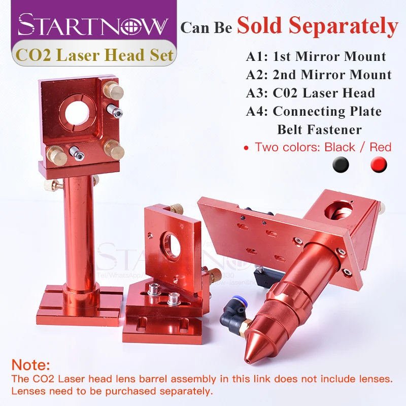 Startnow CO2 Laser Head Set Mirror Focus Lens Integrative Fixture Mount Holder For Laser Cutting Machine Mechanisms Device Parts