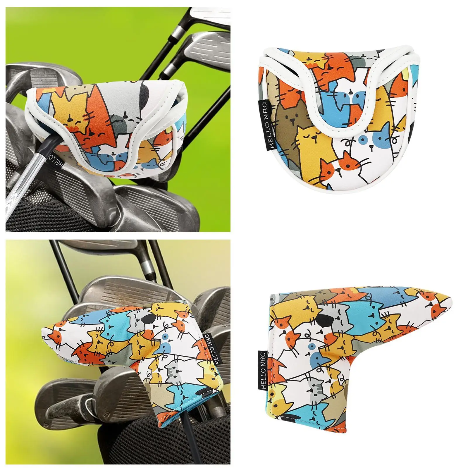 Golf Mallet Putter Head Cover Golf Club Headcover สําหรับเกมกอล์ฟเดินทาง