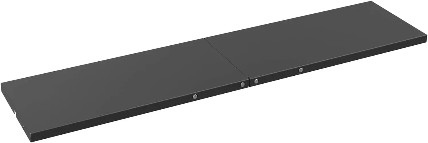 

ZZM Metal Black Shelving with Screws for 48 Cu.ft Large Storage Shed, 51 in * 13 in, Easy Assembly