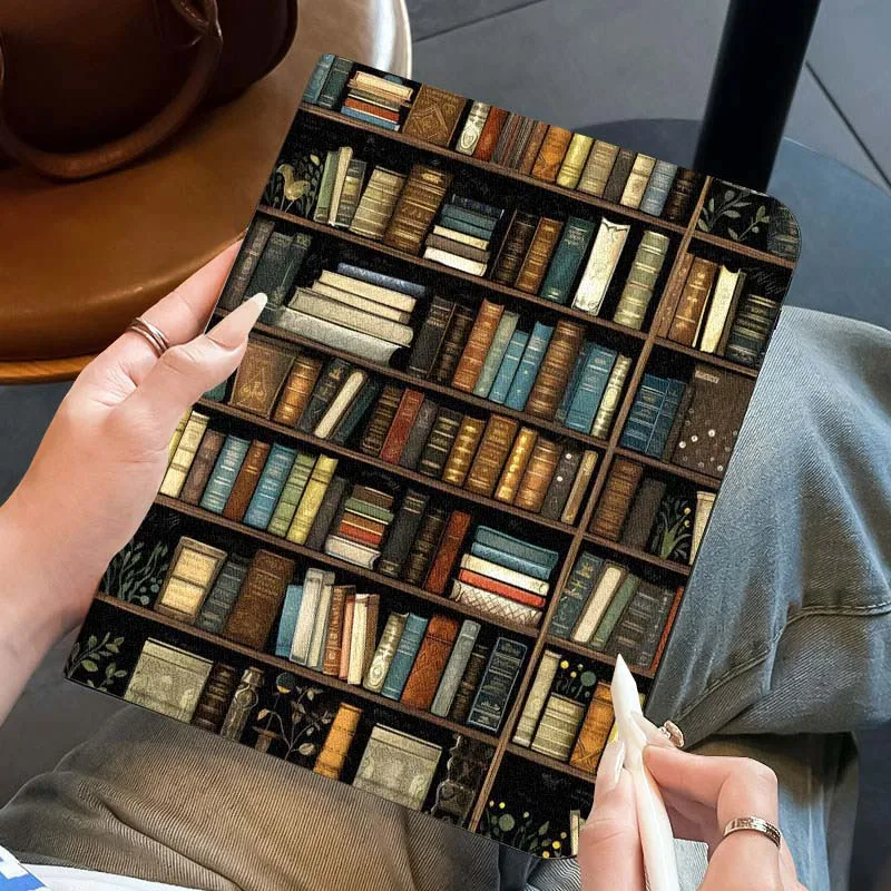 

Retro Book Bookshelf Art For Honor Pad Tab Magic GT GT2 6 X8 V7 V8 X9 8 9 13 X8a X9a Pro 10 12.1 12.5 Inch Tablet Case