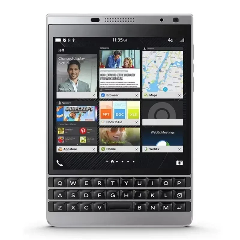 For Blackberry Passport Q30 Silver 2nd Gen Original Cheap QWERTY Touchscreen Mobile Cell Phone Smartphone By Post