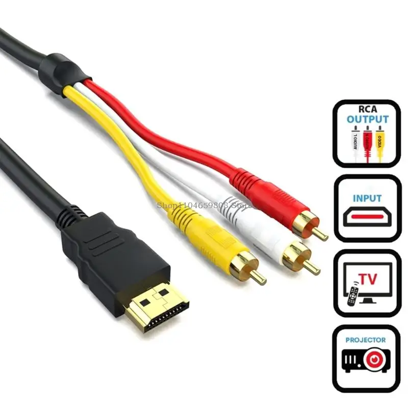 Durabilidade HDTV a 3RCA Suporte a 480p a 1080p AV 150cm