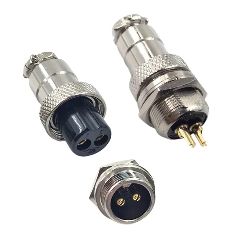 GX14 1 2 3 4 Pin Heavy Aviation Plug Socket Male Female Set Strong M14 Gold-plated Copper Pin Socket Thread Welding Connector