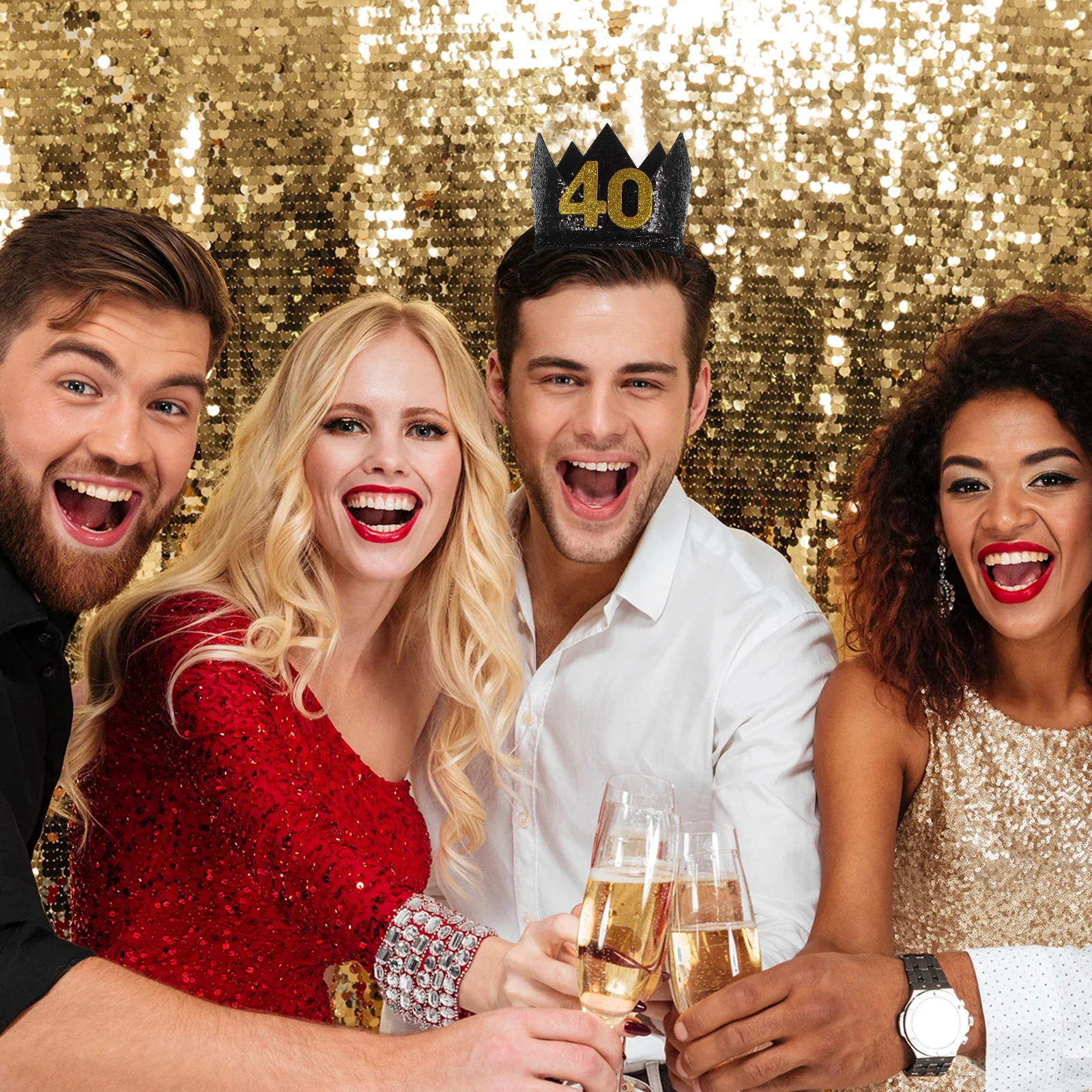 قطعة واحدة من قبعة تاج عيد الميلاد، مستلزمات حفلات رائعة، خفيفة الوزن، حجم صغير، سهلة التخزين والحفاظ على قبعة حفلات أعياد الميلاد