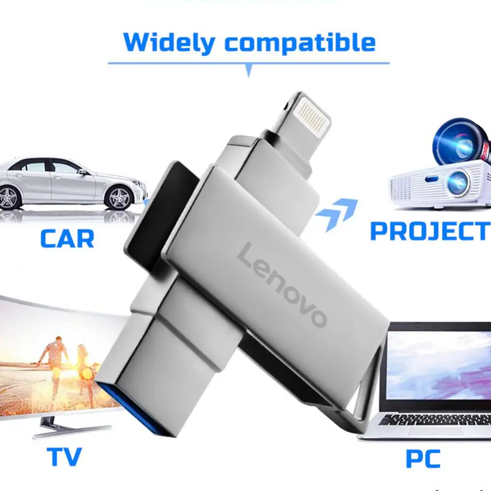 Lenovo Usb 3.0 Flash Drive High Speed Pen Drive 2Tb 1Tb Usb 3. 0 Geheugenstick 128Gb Flash Pendrive Metalen Usb Schijf Voor Tabel Pc