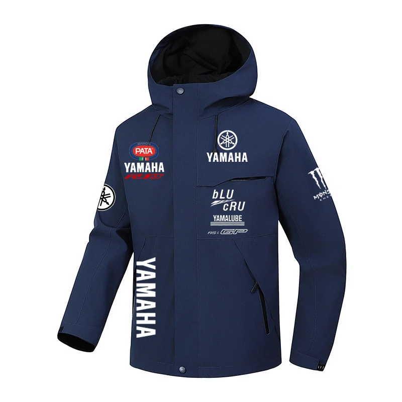 Yamaha Racing Jacket Men's Casual Loose Motorcycle Coat Windproof Waterproof Outdoor Sport Plus Size Custom Team Clothing Racing