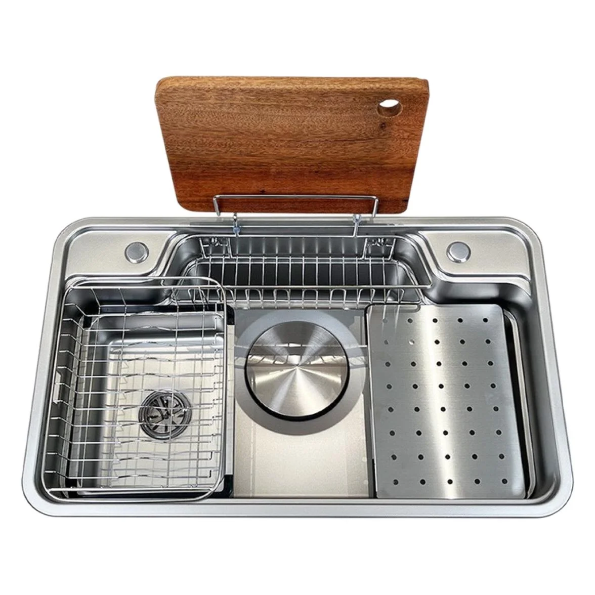 

Japanese 3D Flat Large Single Slot Little millet grain Nano 304 Stainless Steel Kitchen Sink Wash Basin Dish Basin for Household