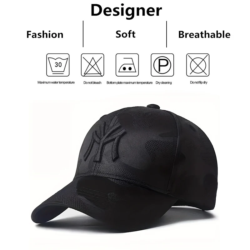 Gorras de béisbol de camuflaje con Bordado de letras Unisex, sombreros casuales ajustables para exteriores, gorra de protección solar, gorra deportiva de Golf para primavera y otoño