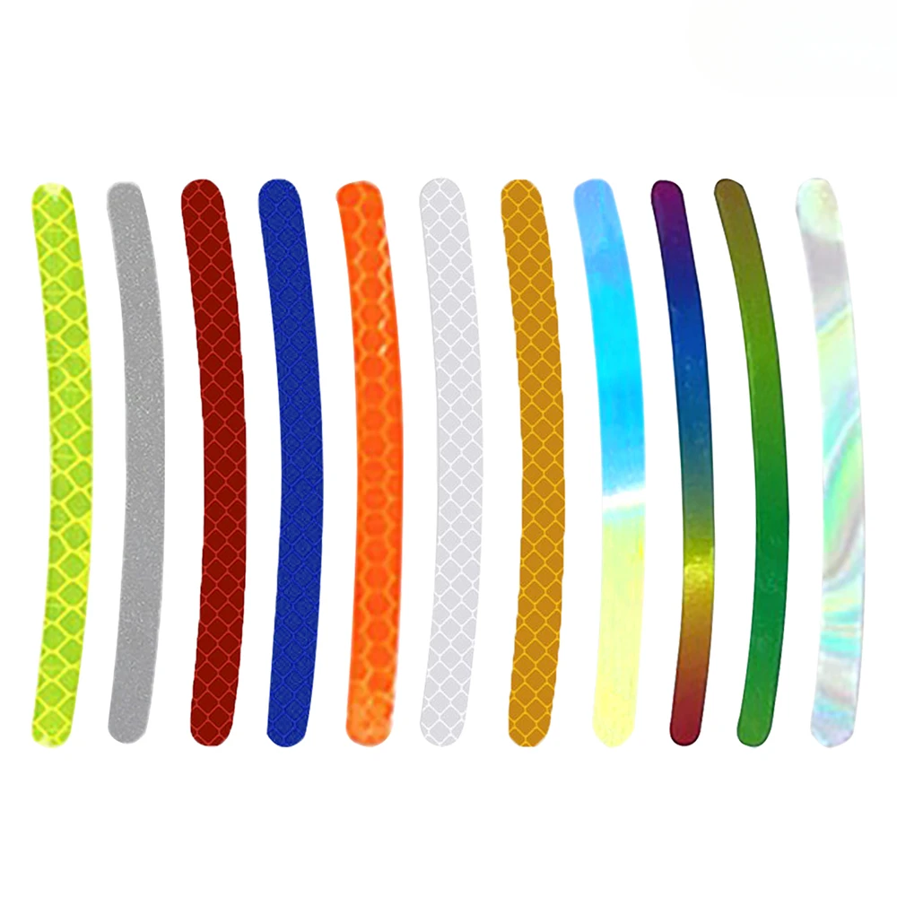 20pc Anti-collision Car Wheel Hub Reflective Sticker Tire Rim Luminous Strip for Night Driving Car Bike Motorcycle Wheel Sticker