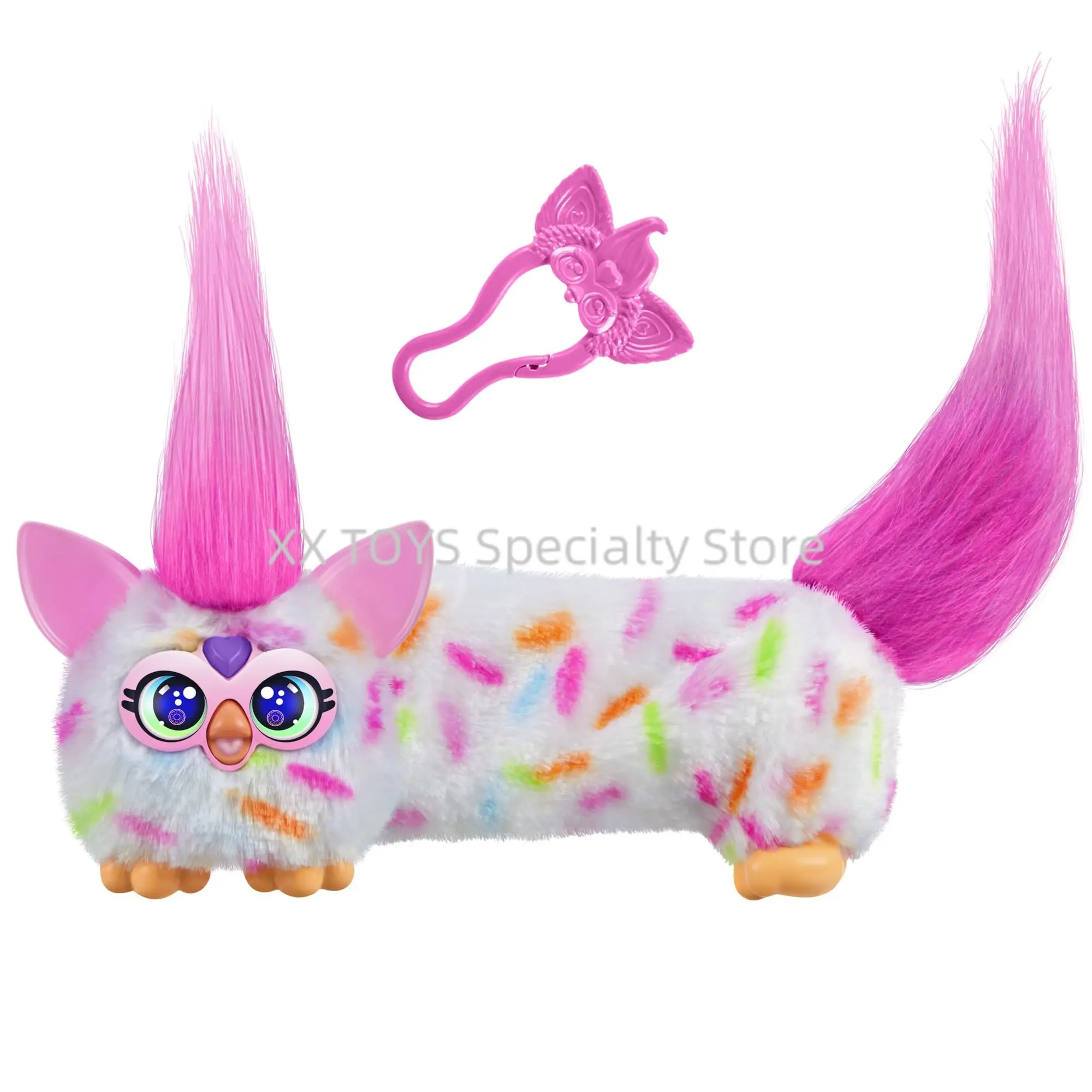 DJ Furblets Furby Mini Elektroniczna Pluszowa Zabawka z Efektami Dźwiękowymi i Muzyką Berry-Cup-Cake Rain-Bow-Kat Interaktywne Zabawki dla Dzieci