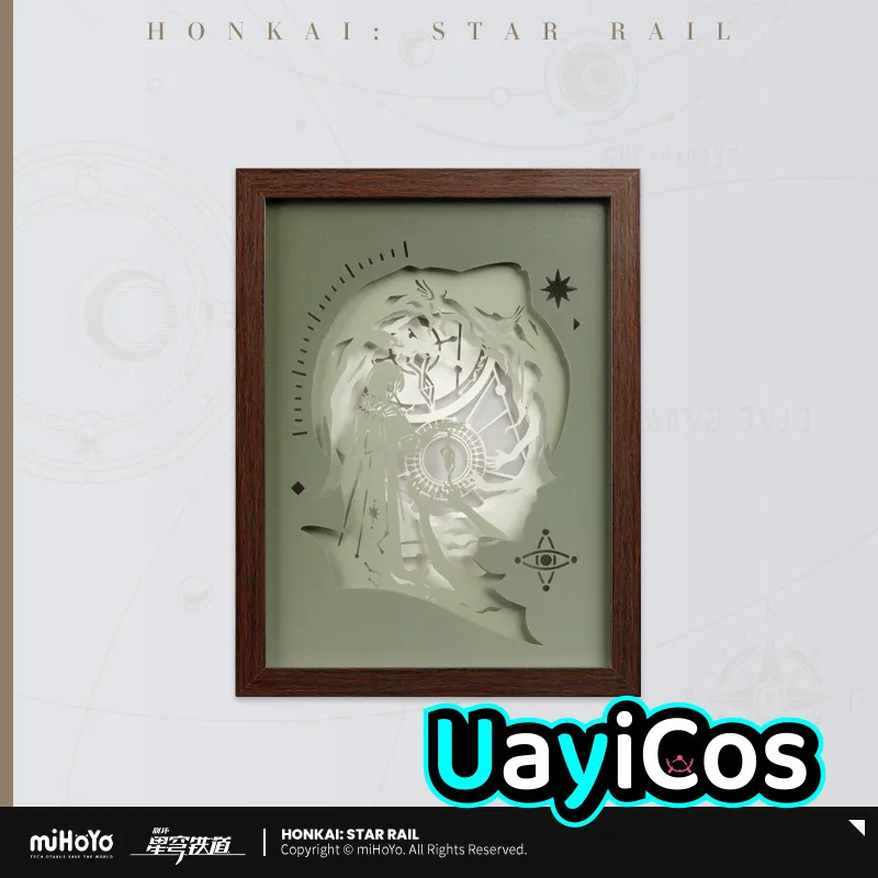Original Honkai Star Rail Anaxa Paper Carving Lamp Ornament Anaxa Anaxagoras Thought Experiment Theme Anime Game Toy Kids  Gift