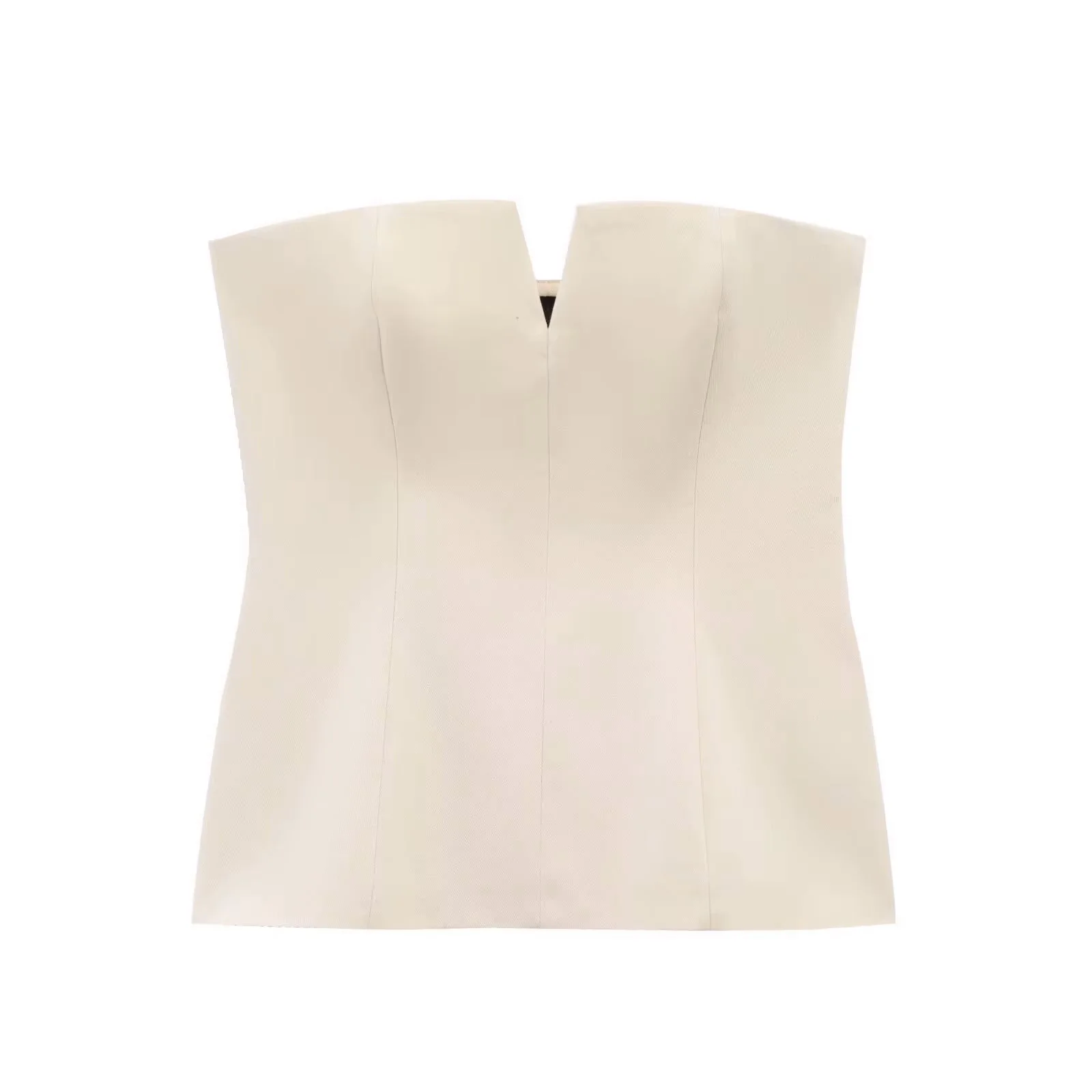 HH Damen Elegante Vintage Einfarbige Weste Ärmellos Rückenfrei Sexy Figurbetontes Tube-Top Neu 2026 Sommer Nacht Sexy Date Kleidung – Detail 3