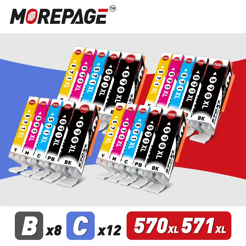 

570XL 571 Ink Cartridge For Canon PGI-570 CLI-571 XL Compatible PIXMA MG5750 MG5751 MG5752 MG6850 TS6050 TS5050 TS5051 Printer