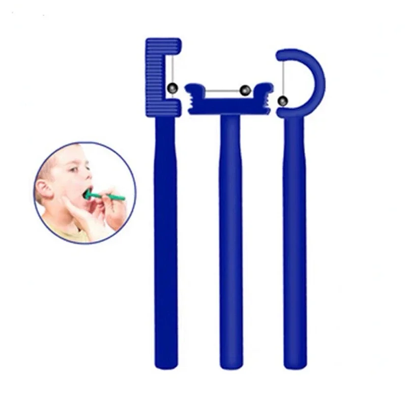 ＆3Pcs Tongue Tip Oral Care Exercise For Children Speech Therapy Autism Sensory Rehabilitation Oral Tongue Muscle Trainer Tool