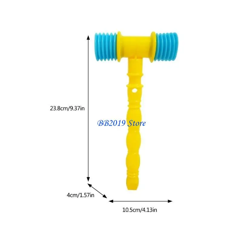 Q0KB البلاستيك لعبة المطرقة الصاخبة للأطفال ألوان عشوائية حشرجة عشوائية مثالية للعبة التفاعلية