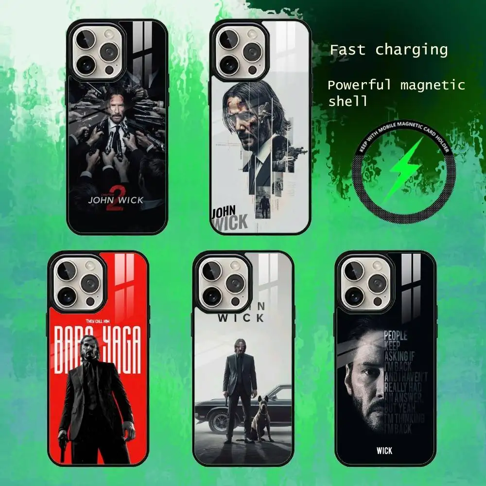 

Movie John-Wick Phone Case For iPhone17,16,15,14,13 Plus,Pro Max Magnetic For Magsafe Wireless Charging