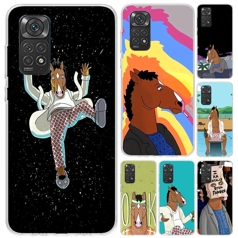 Cartoon B-BoJack Horsemans Phone Case for Xiaomi Redmi Note 13 12S 12 11S 11 11T 11E 10S 9 Pro Plus 8 8T 9T 7 Soft Funda Print S