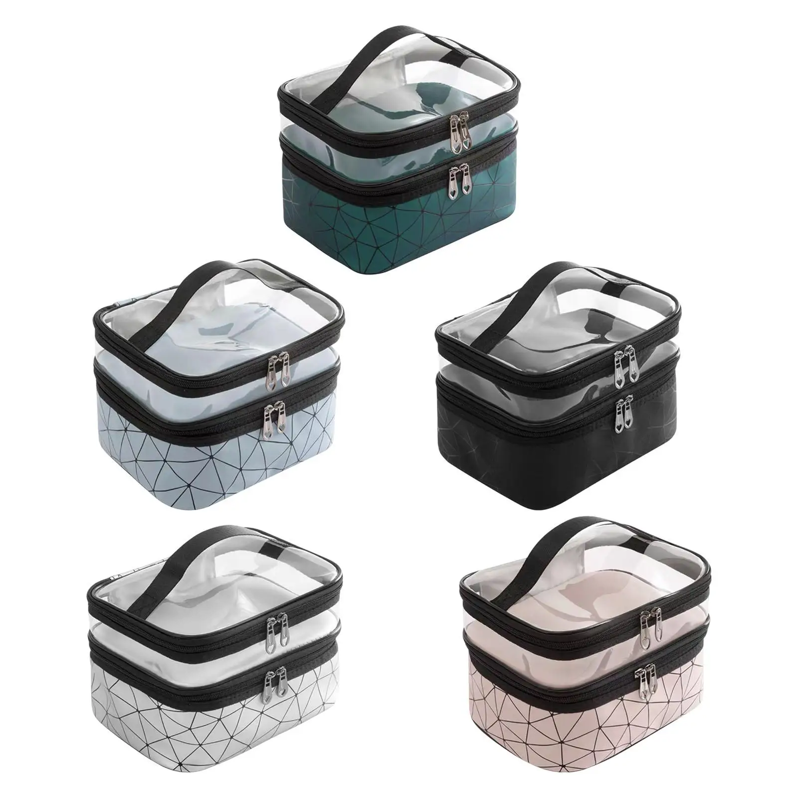 Makeup Cosmetic Bag Transparent Visible for Toiletries Shampoo Jewelry