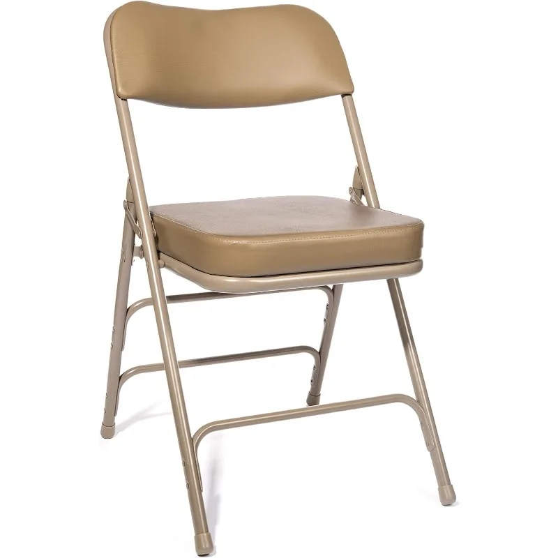 

Vinyl Upholstered Folding Chair (2 Pack) - Heavy Duty Ultra Padded 2" Thick Padded Seat and Back,