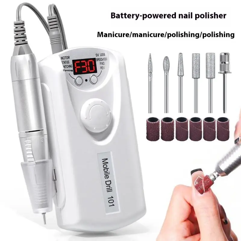 35000 RPM Rechargeable Nail Drill Machine Professional Portable Electric Manicure File For Nails Gel Polish Remove Grinding