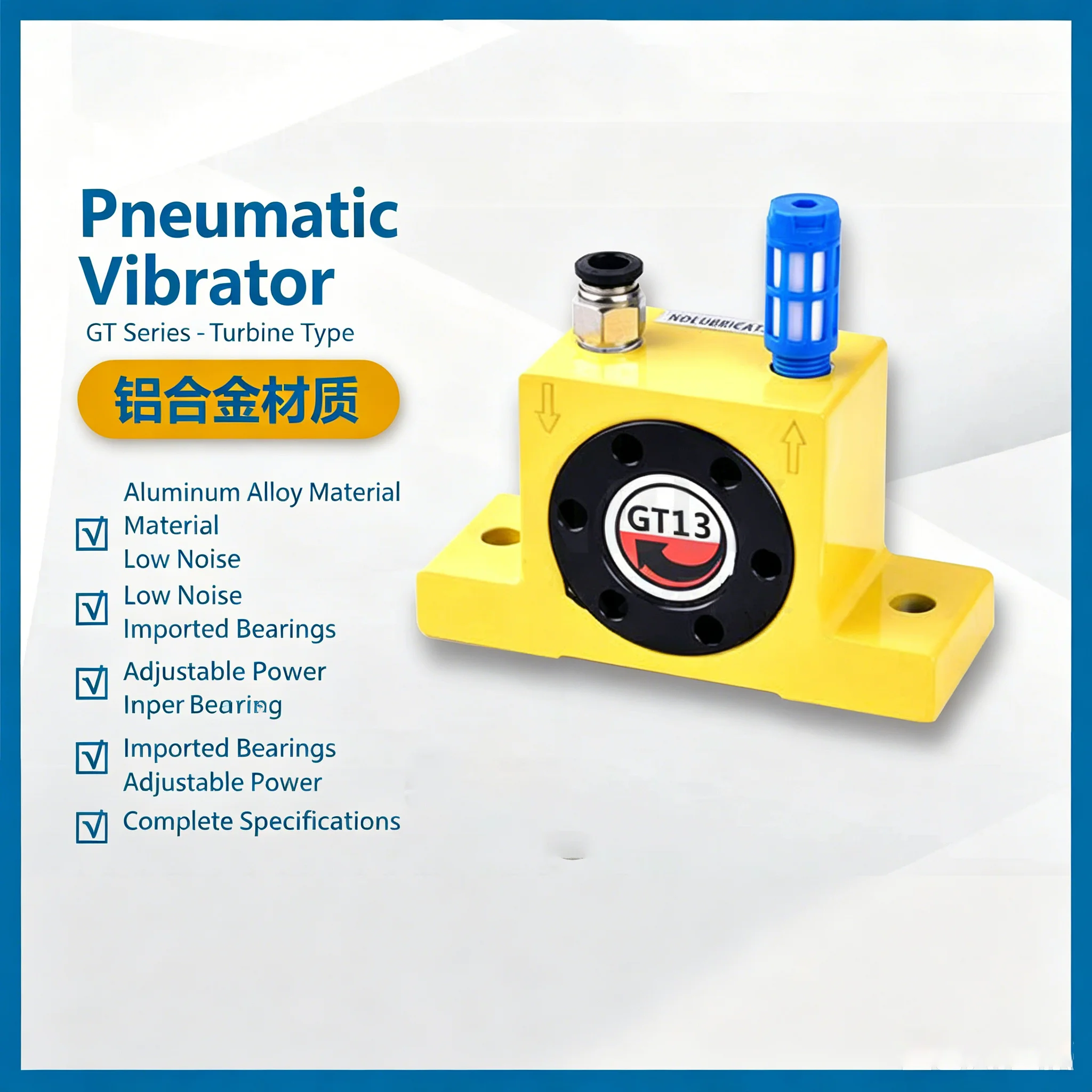 K-series GT8 GT10 GT13 GT16 GT20 GT25 GT30 GT32 GT36 GT40 Industrial Pneumatic Vibrator Oscillator Ball Type