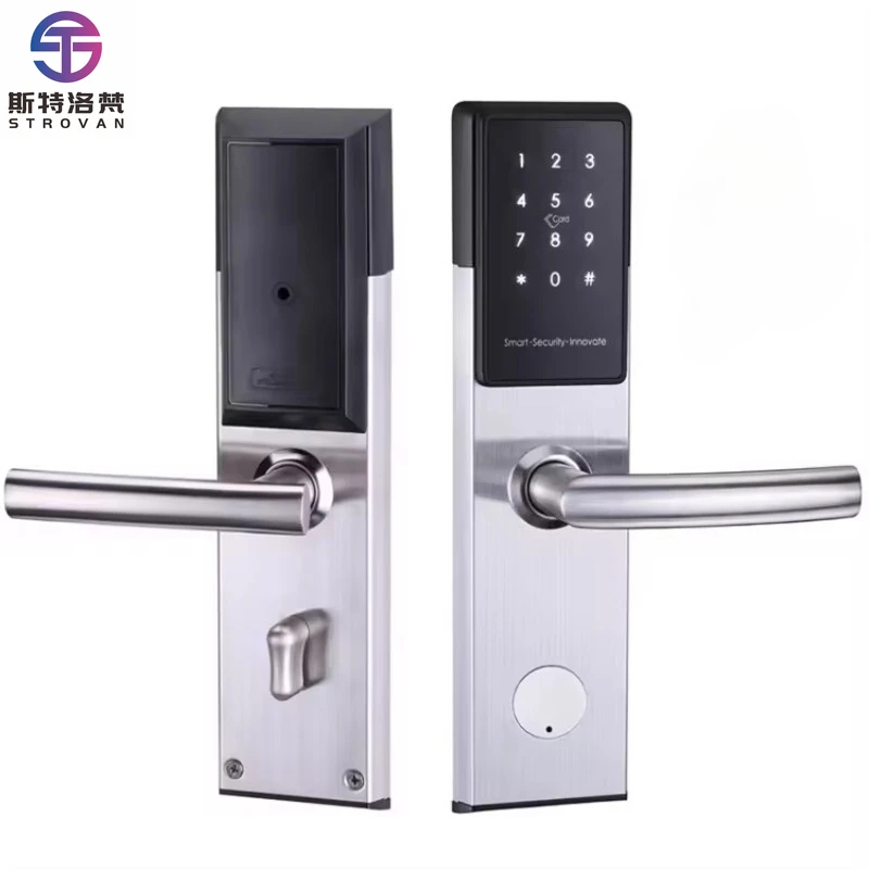 

Black Silver 304 Stainless Steel Wifi Card Key Code APP Unlock Electronic for Smart Home and Hotel